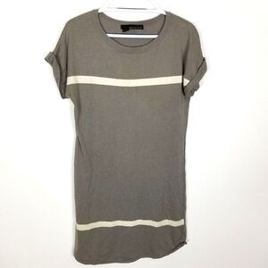360 Cashmere Women Cotton Cashmere Knit Dress Size S Gray Short Sleeve